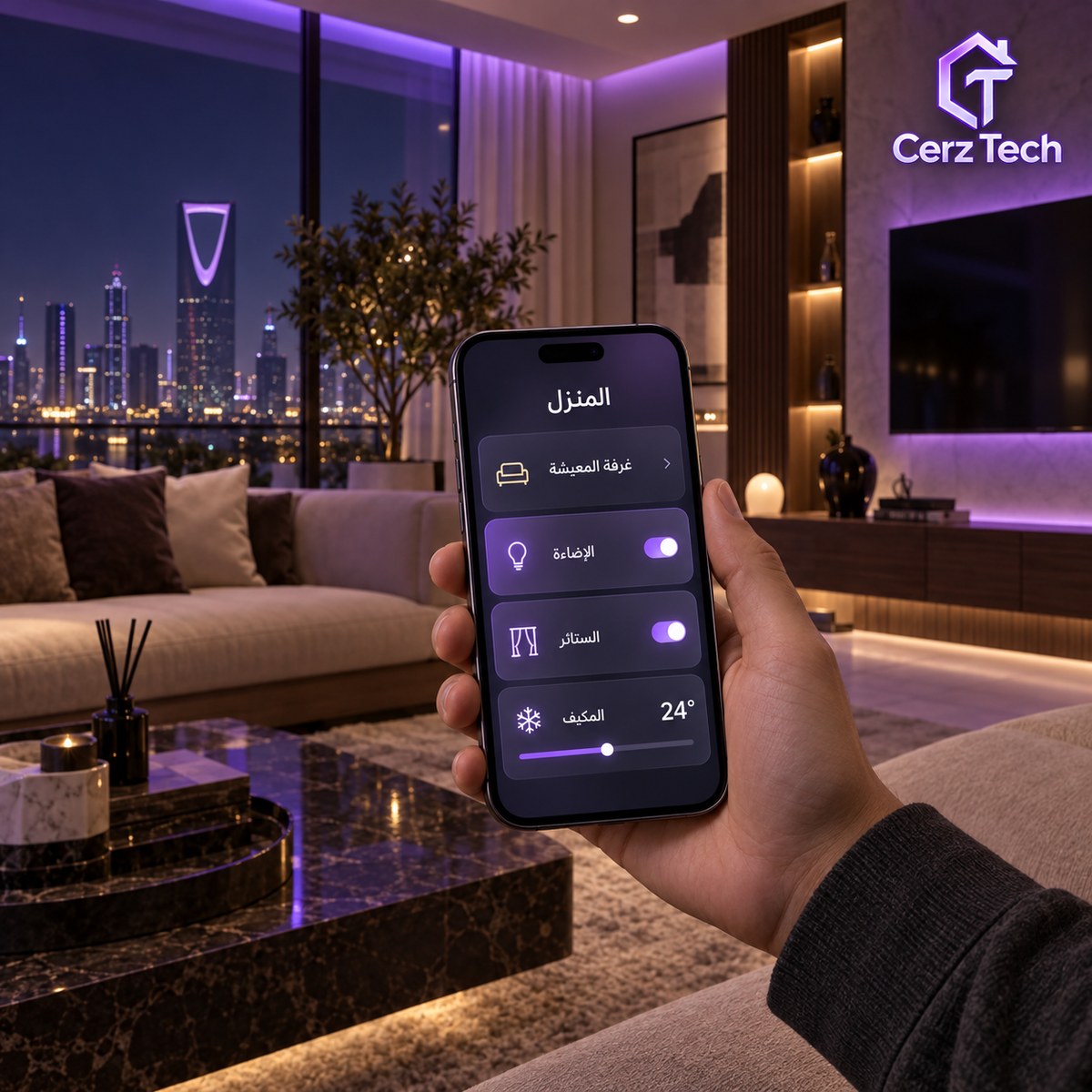 تحكّم ببيتك الذكي من جوالك — إضاءة، ستائر، وتكييف